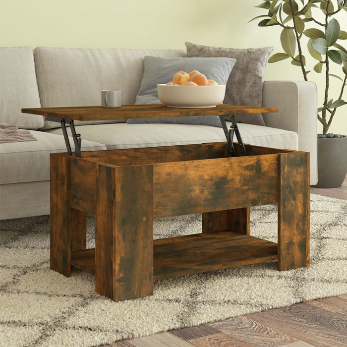 Coffee table smoked oak 79x49x41 cm made of wood