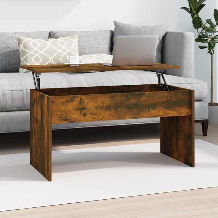 Coffee table smoked oak 102x50.5x52.5 cm wood material