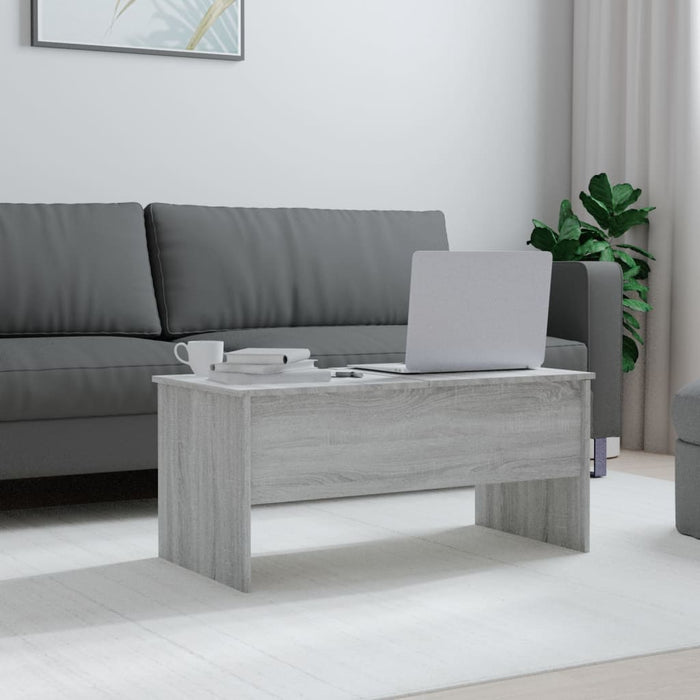 Coffee table gray Sonoma 102x50.5x46.5 cm made of wood
