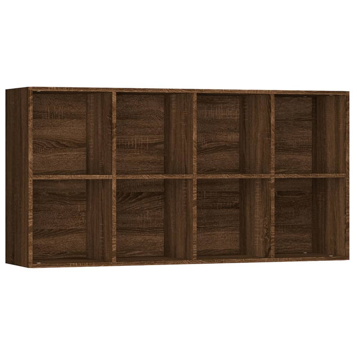 Bücherregal/Sideboard Braun Eiche 66×30×130 cm Holzwerkstoff