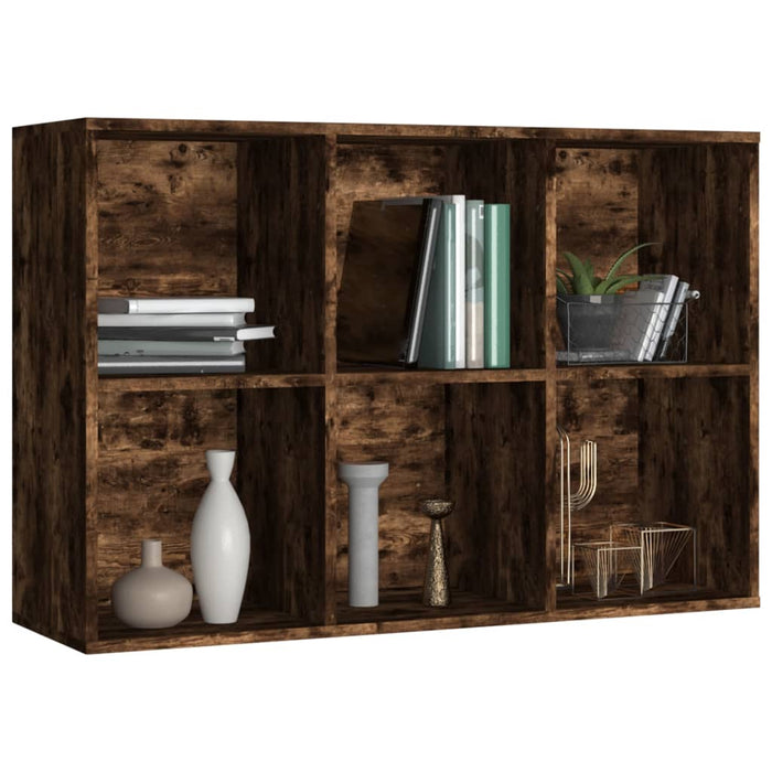 Bookcase/sideboard smoked oak 66x30x98 cm wood material