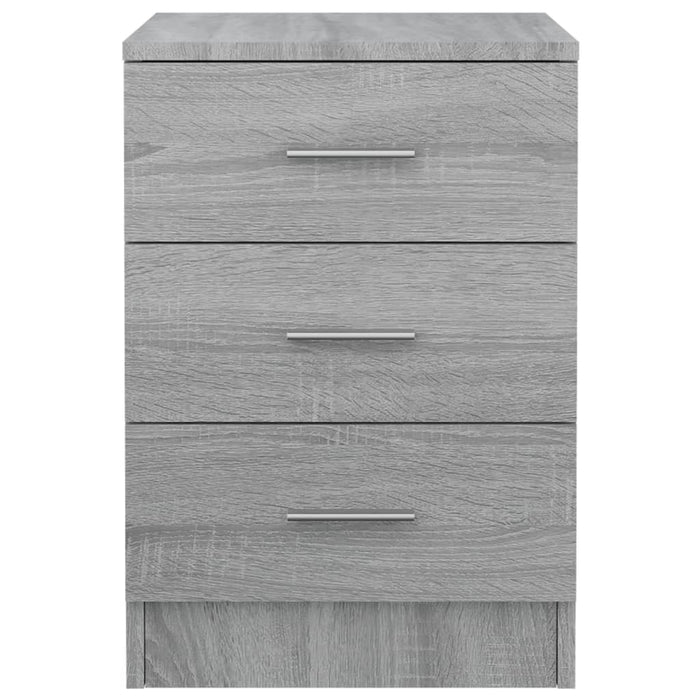 Nachttische 2 Stk. Grau Sonoma 38x35x56 cm Holzwerkstoff