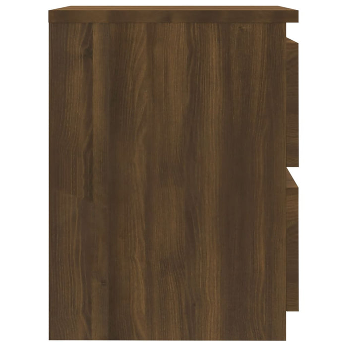 Nachttische 2 Stk. Braun Eichen-Optik 30x30x40 cm Holzwerkstoff