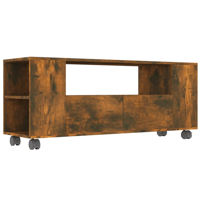 TV cabinet smoked oak 120x35x48 cm made of wood