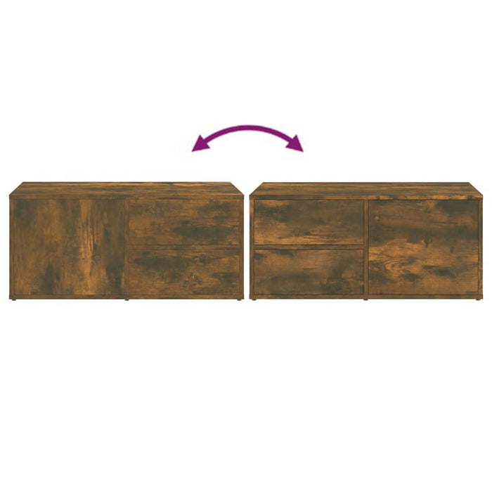 TV-Schrank Räuchereiche 80x34x36 cm Holzwerkstoff