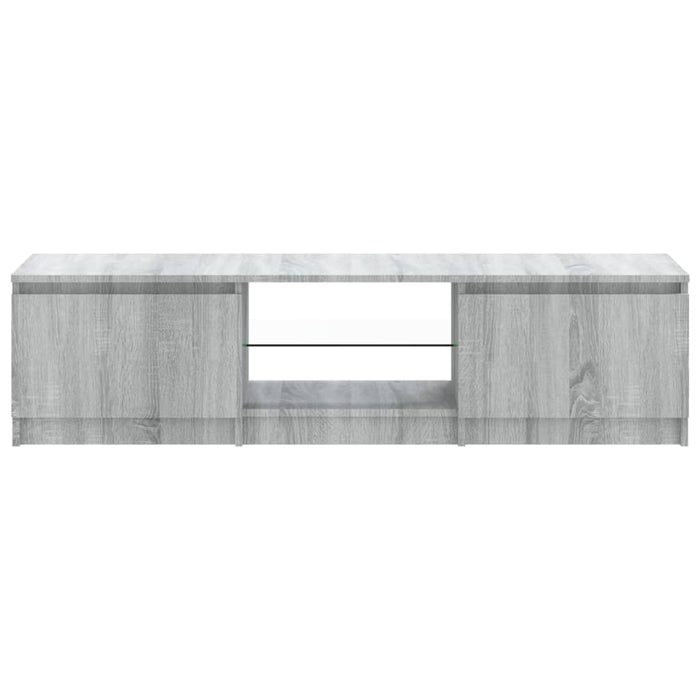 TV cabinet with LED lights Gray Sonoma 140x40x35.5 cm