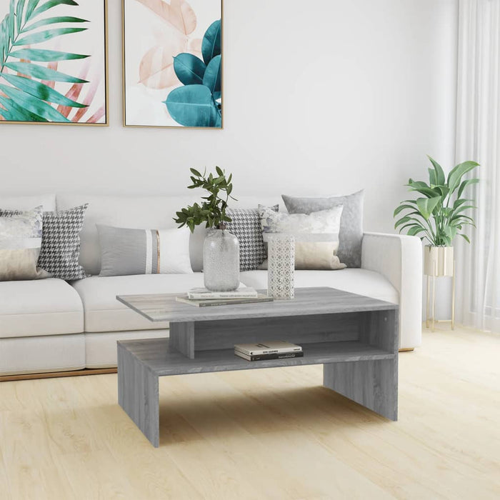 Coffee table gray Sonoma 90x60x42.5 cm made of wood