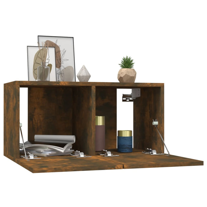 TV-Wandschränke 3 Stk. Räuchereiche 60x30x30 cm