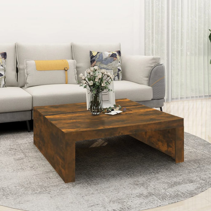 Couchtisch Räuchereiche 100x100x35 cm Holzwerkstoff