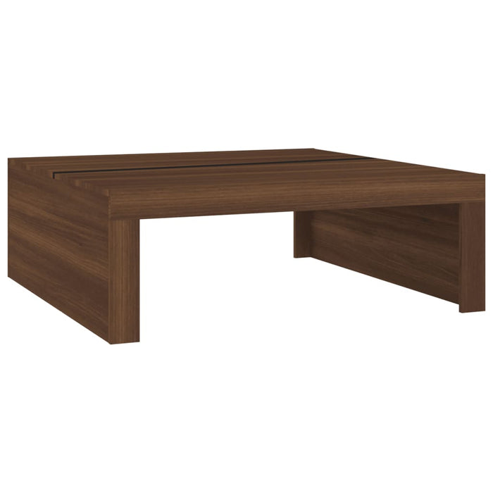 Couchtisch Braun Eiche 100x100x35 cm Holzwerkstoff
