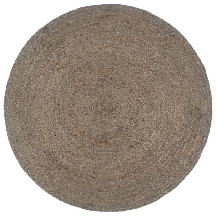 Rug Handmade Jute Round 180 cm Gray