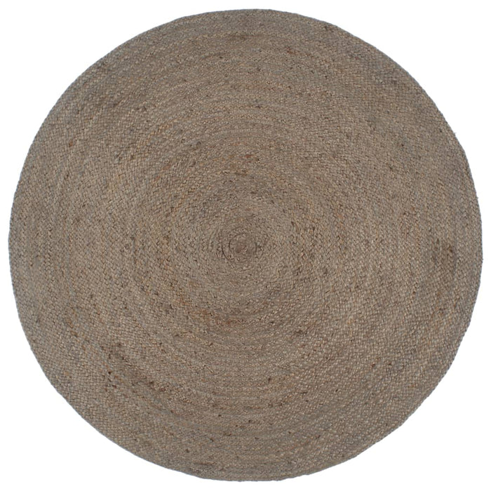 Rug Handmade Jute Round 240 cm Gray
