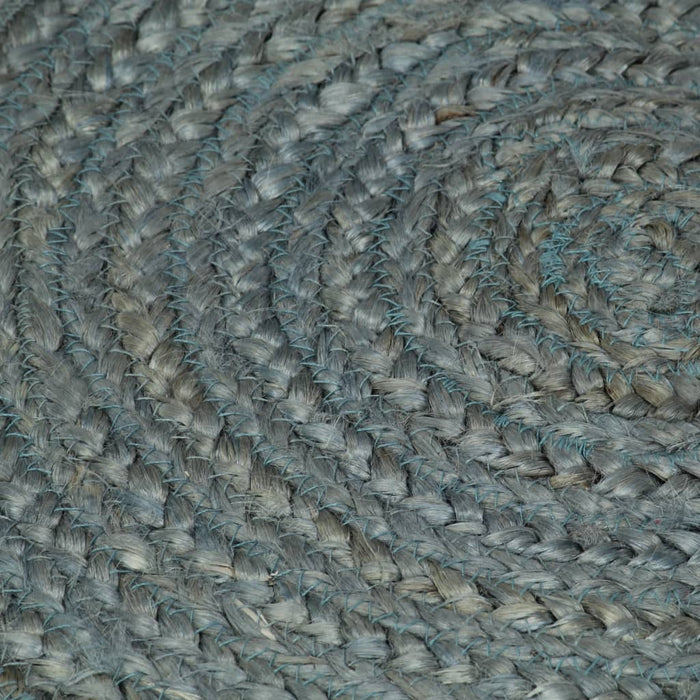 Teppich Handgefertigt Jute Rund 210 cm Olivgrün