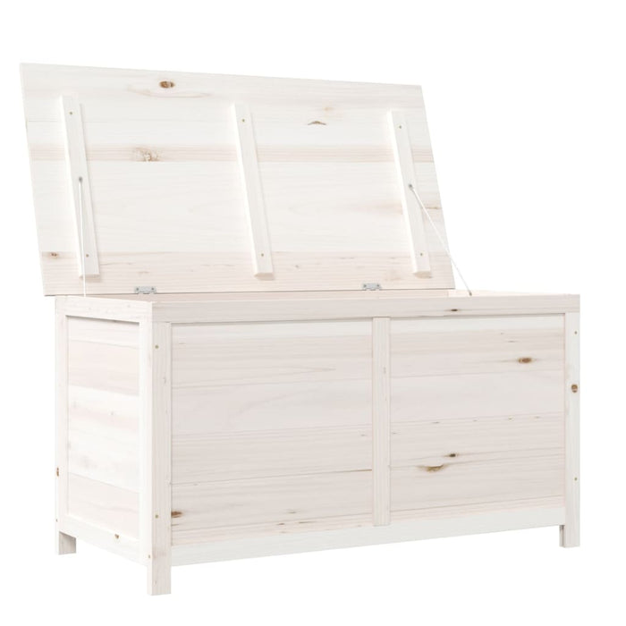 Outdoor-Kissenbox Weiß 100x50x56 cm Massivholz Tanne