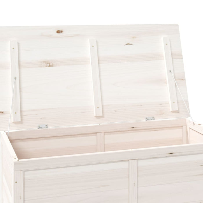 Outdoor-Kissenbox Weiß 100x50x56 cm Massivholz Tanne