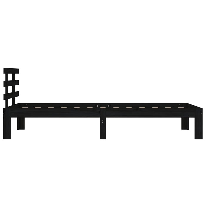 Massivholzbett Schwarz 75x190 cm