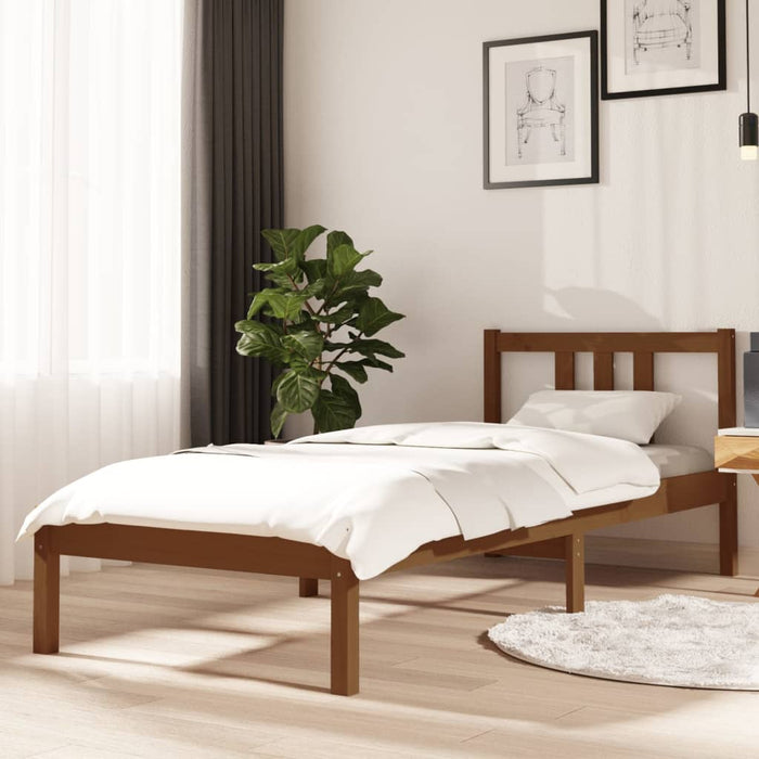 Massivholzbett Honigbraun 75x190 cm