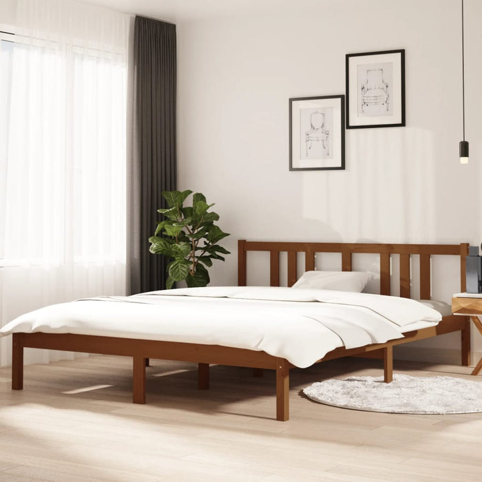 Massivholzbett Honigbraun 150x200 cm