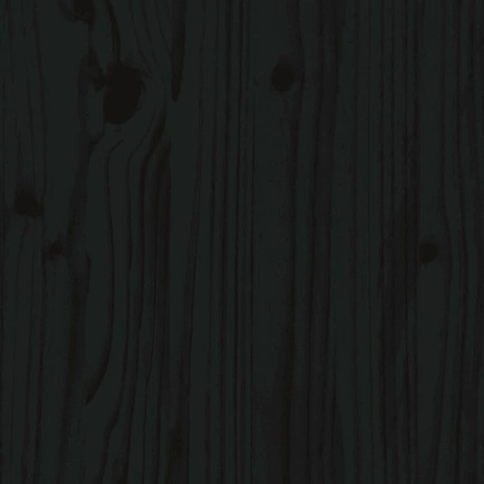 Massivholzbett Schwarz 160x200 cm