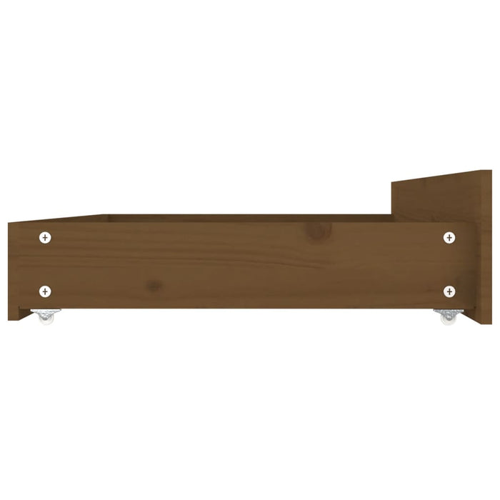 Bettschubladen 4 Stk. Honigbraun Massivholz Kiefer