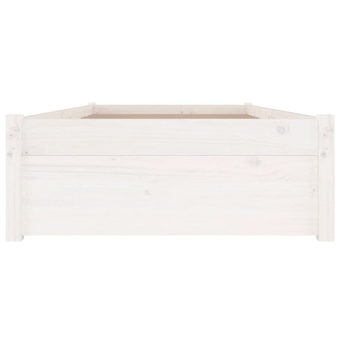 Bett mit Schubladen Weiß 90x200 cm