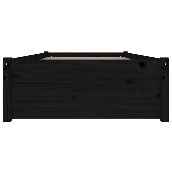 Bett mit Schubladen Schwarz 90x200 cm
