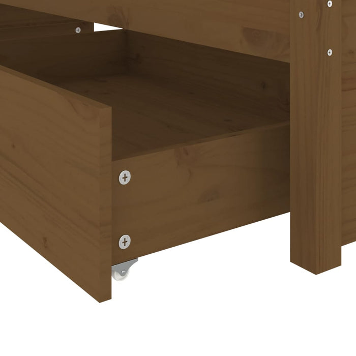 Bett mit Schubladen Honigbraun 120x190 cm