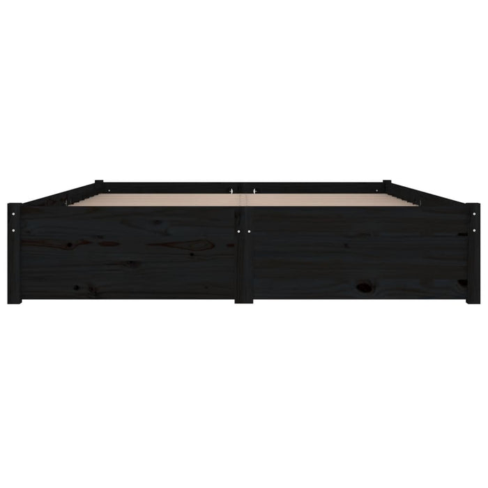 Bett mit Schubladen Schwarz 150x200 cm