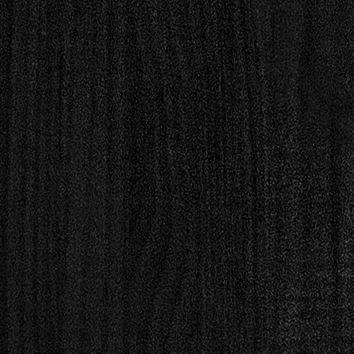Massivholzbett Schwarz Kiefer 90x190 cm