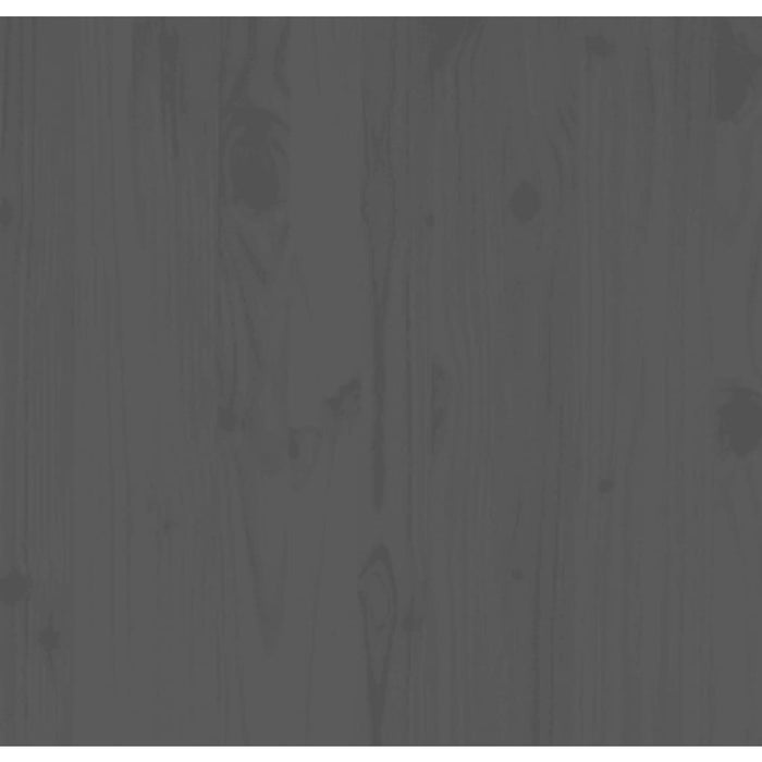 Massivholzbett Grau 135x190 cm