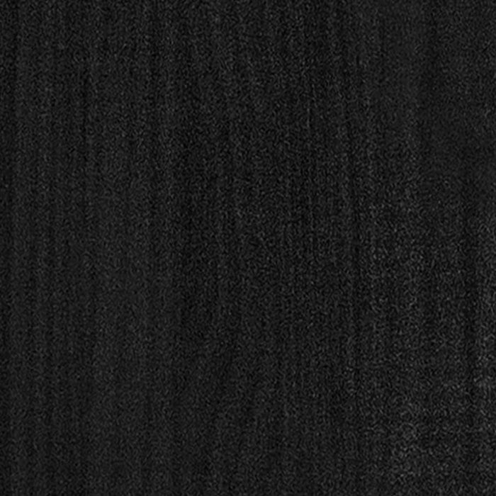 Massivholzbett Schwarz 180x200 cm