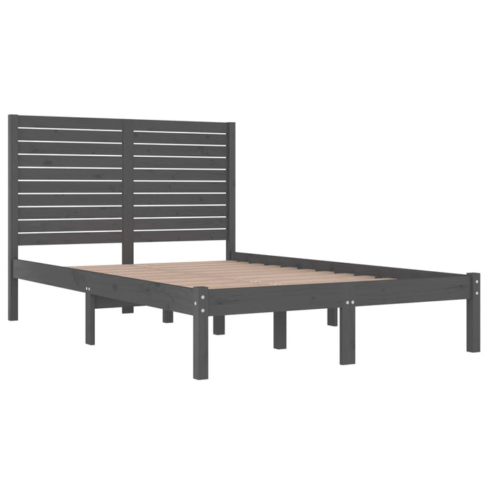 Massivholzbett Grau 140x190 cm