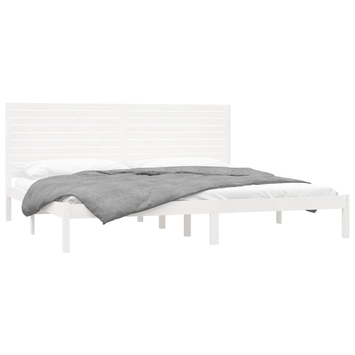 Massivholzbett Weiß 200x200 cm