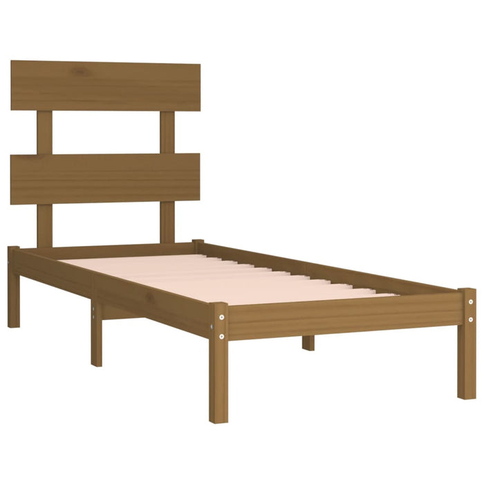 Massivholzbett Honigbraun 75x190 cm
