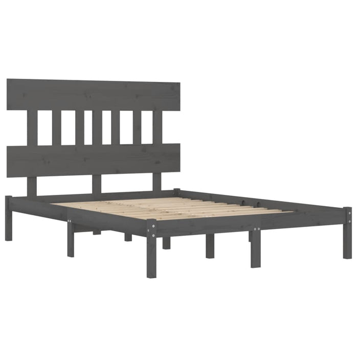 Massivholzbett Grau 150x200 cm