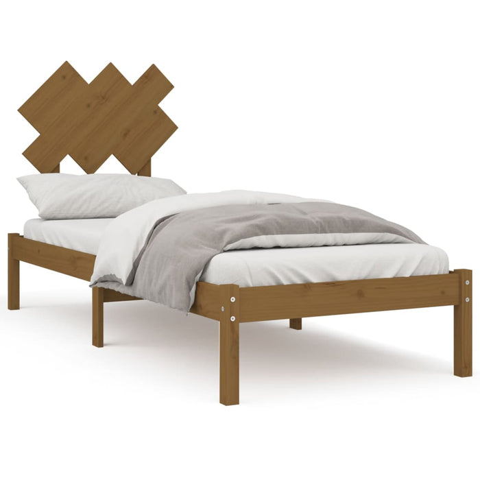 Massivholzbett Honigbraun 75x190 cm
