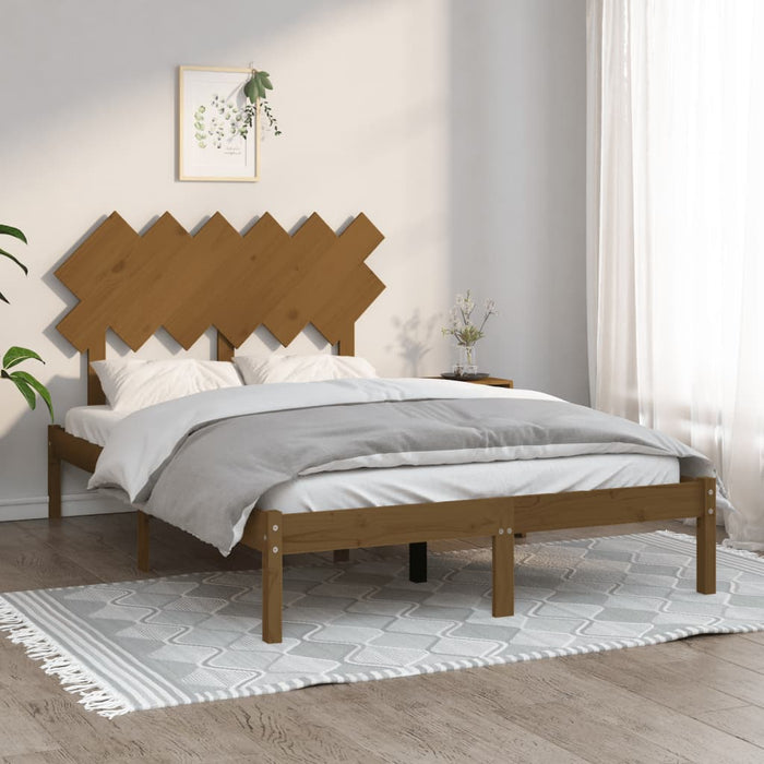 Massivholzbett Honigbraun 120x190 cm