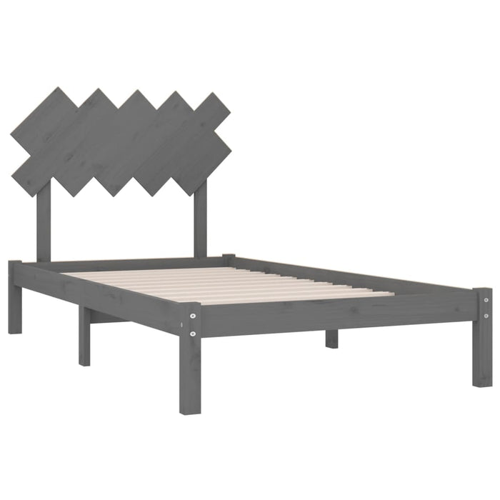 Massivholzbett Grau 100x200 cm