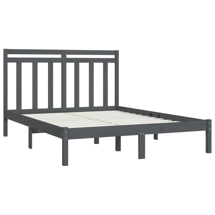Massivholzbett Grau 120x190 cm