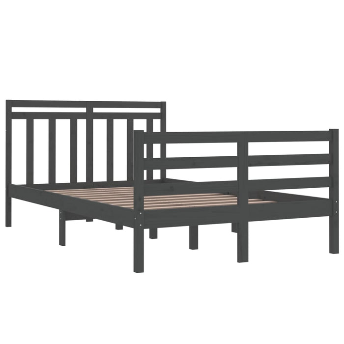 Massivholzbett Grau 120x190 cm