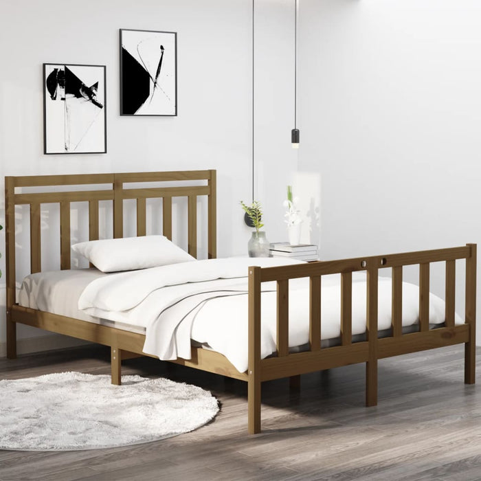 Massivholzbett Honigbraun 120x190 cm