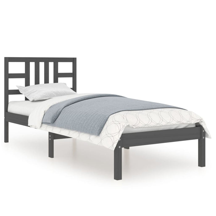 Massivholzbett Schwarz 90x190 cm