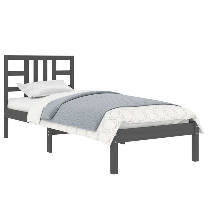 Massivholzbett Schwarz 90x190 cm