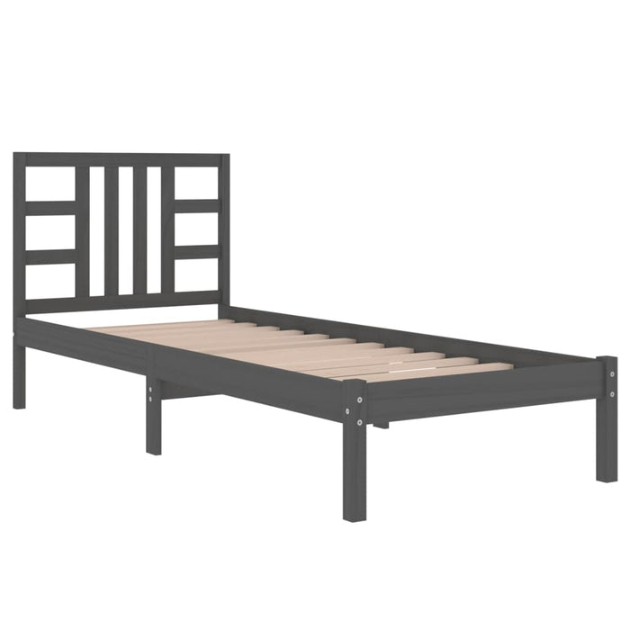 Massivholzbett Schwarz 90x190 cm