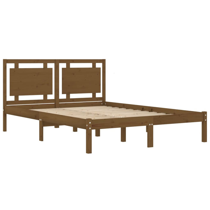 Massivholzbett Honigbraun 140x190 cm