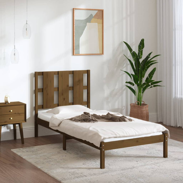 Massivholzbett Honigbraun 75x190 cm