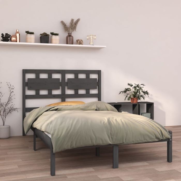 Massivholzbett Grau 150x200 cm