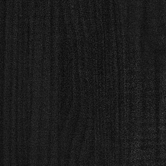 Massivholzbett Schwarz Kiefer 75x190 cm