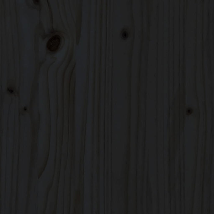 Massivholzbett Schwarz 180x200 cm