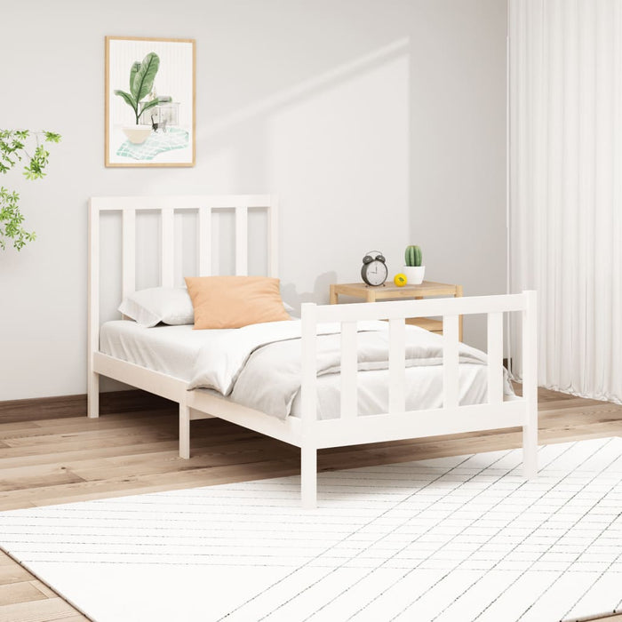 Solid wood bed white pine 90x200 cm